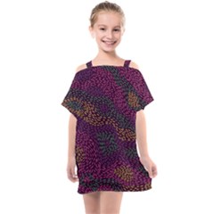 Colorful-abstract-seamless-pattern Kids  One Piece Chiffon Dress