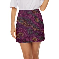 Colorful-abstract-seamless-pattern Mini Front Wrap Skirt