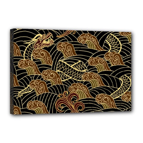 Oriental-traditional-seamless-pattern Canvas 18  X 12  (stretched)