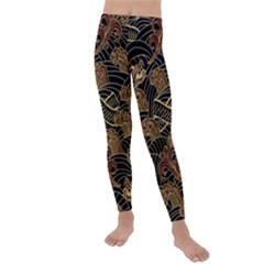 Oriental-traditional-seamless-pattern Kids  Lightweight Velour Leggings