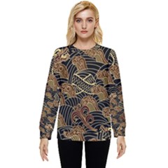 Oriental-traditional-seamless-pattern Hidden Pocket Sweatshirt by Wegoenart