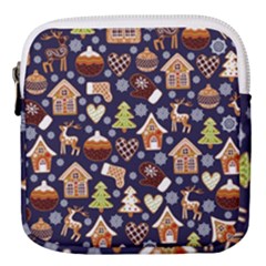 Winter-seamless-patterns-with-gingerbread-cookies-holiday-background Mini Square Pouch