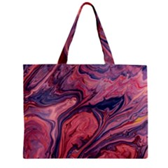 Abstract-colorful-painting-background-closeup Zipper Mini Tote Bag by Wegoenart