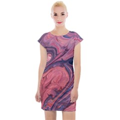 Abstract-colorful-painting-background-closeup Cap Sleeve Bodycon Dress by Wegoenart