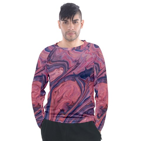 Abstract-colorful-painting-background-closeup Men s Long Sleeve Raglan Tee by Wegoenart