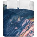 Liquid abstract paint texture Duvet Cover Double Side (California King Size) View1