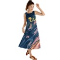 Liquid abstract paint texture Summer Maxi Dress View1