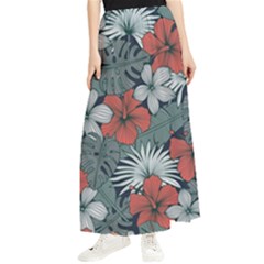 Seamless-floral-pattern-with-tropical-flowers Maxi Chiffon Skirt by Wegoenart