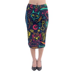 Sketch-graphic-illustration Midi Pencil Skirt by Wegoenart