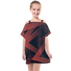 Stippled-seamless-pattern-abstract Kids  One Piece Chiffon Dress by Wegoenart