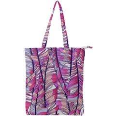 Beautiful-boho-seamless-pattern-with-pink-feathers Double Zip Up Tote Bag by Wegoenart