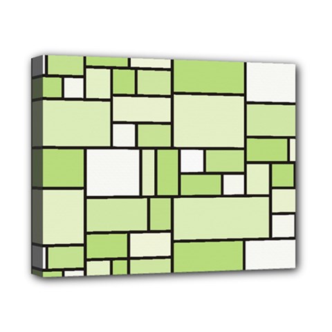 Green-geometric-digital-paper Canvas 10  X 8  (stretched)