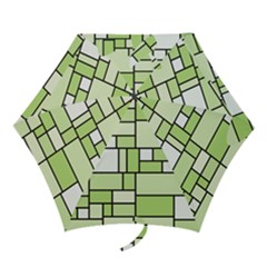 Green-geometric-digital-paper Mini Folding Umbrellas by Wegoenart