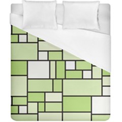 Green-geometric-digital-paper Duvet Cover (california King Size) by Wegoenart