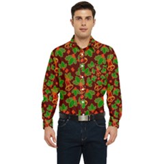 Illustration-christmas-default Men s Long Sleeve Pocket Shirt  by Wegoenart