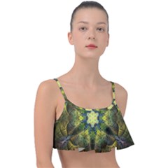 Fractal Fantasy Design Background Frill Bikini Top by Wegoenart