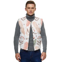 Boho Pattern Men s Short Button Up Puffer Vest	