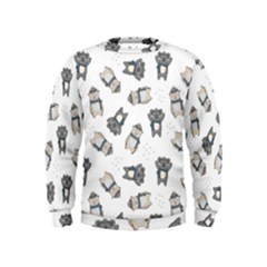 Cute Seamless Pattern With Koala Panda Bear Kids  Sweatshirt by Wegoenart