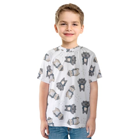 Cute Seamless Pattern With Koala Panda Bear Kids  Sport Mesh Tee by Wegoenart