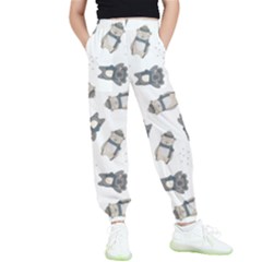 Cute Seamless Pattern With Koala Panda Bear Kids  Elastic Waist Pants by Wegoenart