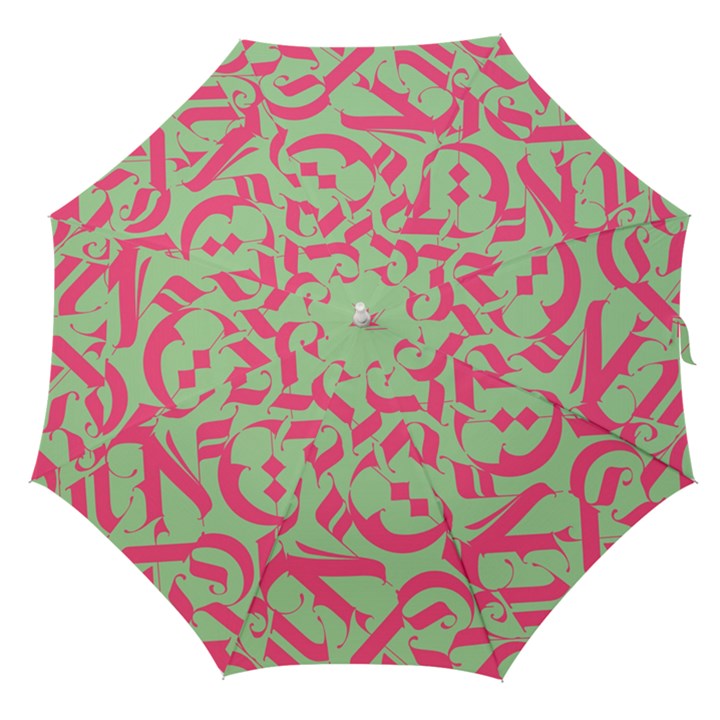 Pattern Ornament Gothic Style Elegant Font Tattoos Straight Umbrellas