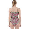 Pattern Ornament Gothic Style Elegant Font Tattoos Cut Out Top Tankini Set View2