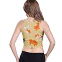 Gold Fish Seamless Pattern Background Racer Back Crop Top View2