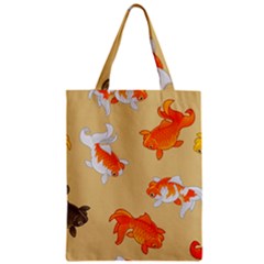 Gold Fish Seamless Pattern Background Zipper Classic Tote Bag by Wegoenart