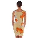 Gold Fish Seamless Pattern Background Wrap Front Bodycon Dress View2