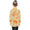 Gold Fish Seamless Pattern Background Kids  Double Breasted Button Coat View2