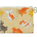 Gold Fish Seamless Pattern Background Canvas Cosmetic Bag (XXXL) View2