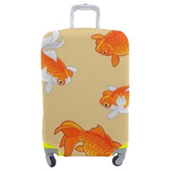 Gold Fish Seamless Pattern Background Luggage Cover (medium) by Wegoenart