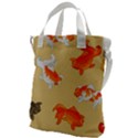 Gold Fish Seamless Pattern Background Canvas Messenger Bag View1