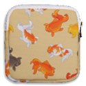 Gold Fish Seamless Pattern Background Mini Square Pouch View2