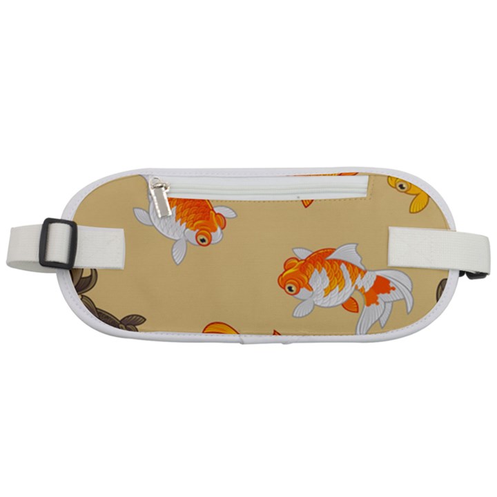 Gold Fish Seamless Pattern Background Rounded Waist Pouch