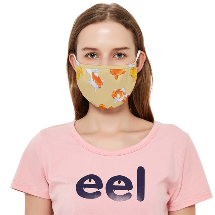 Gold Fish Seamless Pattern Background Cloth Face Mask (Adult)