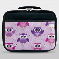 Seamless Cute Colourfull Owl Kids Pattern Lunch Bag by Wegoenart