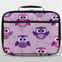 Seamless Cute Colourfull Owl Kids Pattern Full Print Lunch Bag by Wegoenart