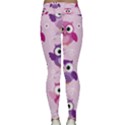 Seamless Cute Colourfull Owl Kids Pattern Lightweight Velour Classic Yoga Leggings View2