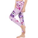 Seamless Cute Colourfull Owl Kids Pattern Lightweight Velour Classic Yoga Leggings View3