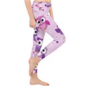 Seamless Cute Colourfull Owl Kids Pattern Lightweight Velour Classic Yoga Leggings View4