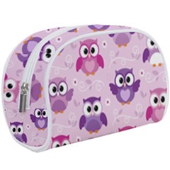 Seamless Cute Colourfull Owl Kids Pattern Make Up Case (large) by Wegoenart