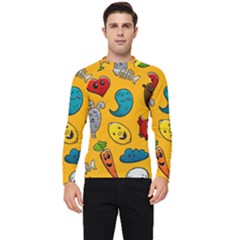 Graffiti Characters Seamless Ornament Men s Long Sleeve Rash Guard by Wegoenart