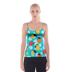 Pop Art Style Citrus Seamless Pattern Spaghetti Strap Top by Wegoenart