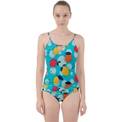 Pop Art Style Citrus Seamless Pattern Cut Out Top Tankini Set by Wegoenart