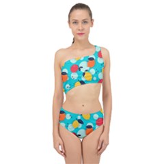 Pop Art Style Citrus Seamless Pattern Spliced Up Two Piece Swimsuit by Wegoenart