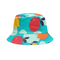 Pop Art Style Citrus Seamless Pattern Bucket Hat by Wegoenart