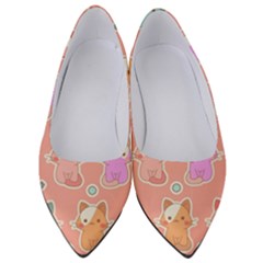 Cute Kawaii Kittens Seamless Pattern Women s Low Heels by Wegoenart