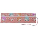 Cute Kawaii Kittens Seamless Pattern Roll Up Canvas Pencil Holder (L) View2