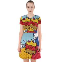 Pow Word Pop Art Style Expression Vector Adorable In Chiffon Dress by Wegoenart